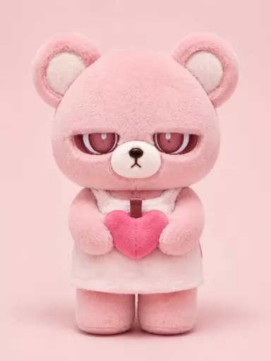 愛されベアー（ESFJ）のぬいぐるみ3D画像。恋するへびべあ診断16タイプの「愛情もりもりくま」タイプ。