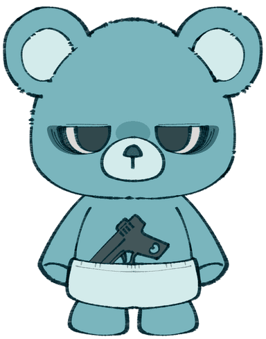 Fuss Bear (ENTP) Kuma Love Type Quiz result illustration